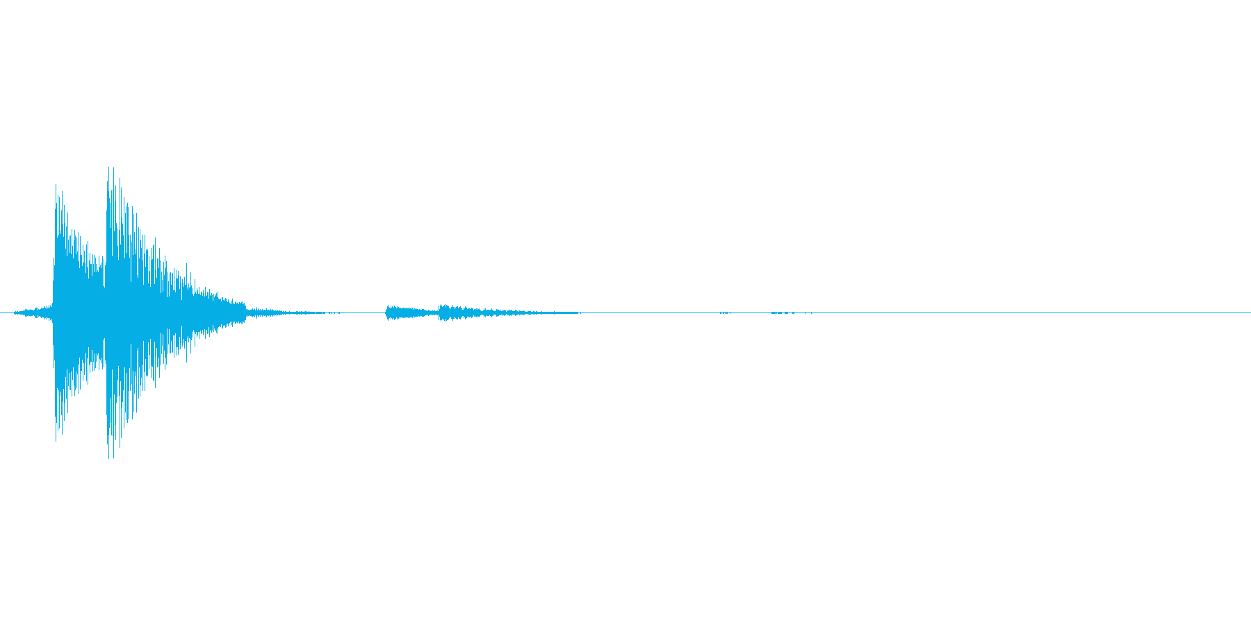 ピッ(軽めのボタンクリック音)の再生済みの波形