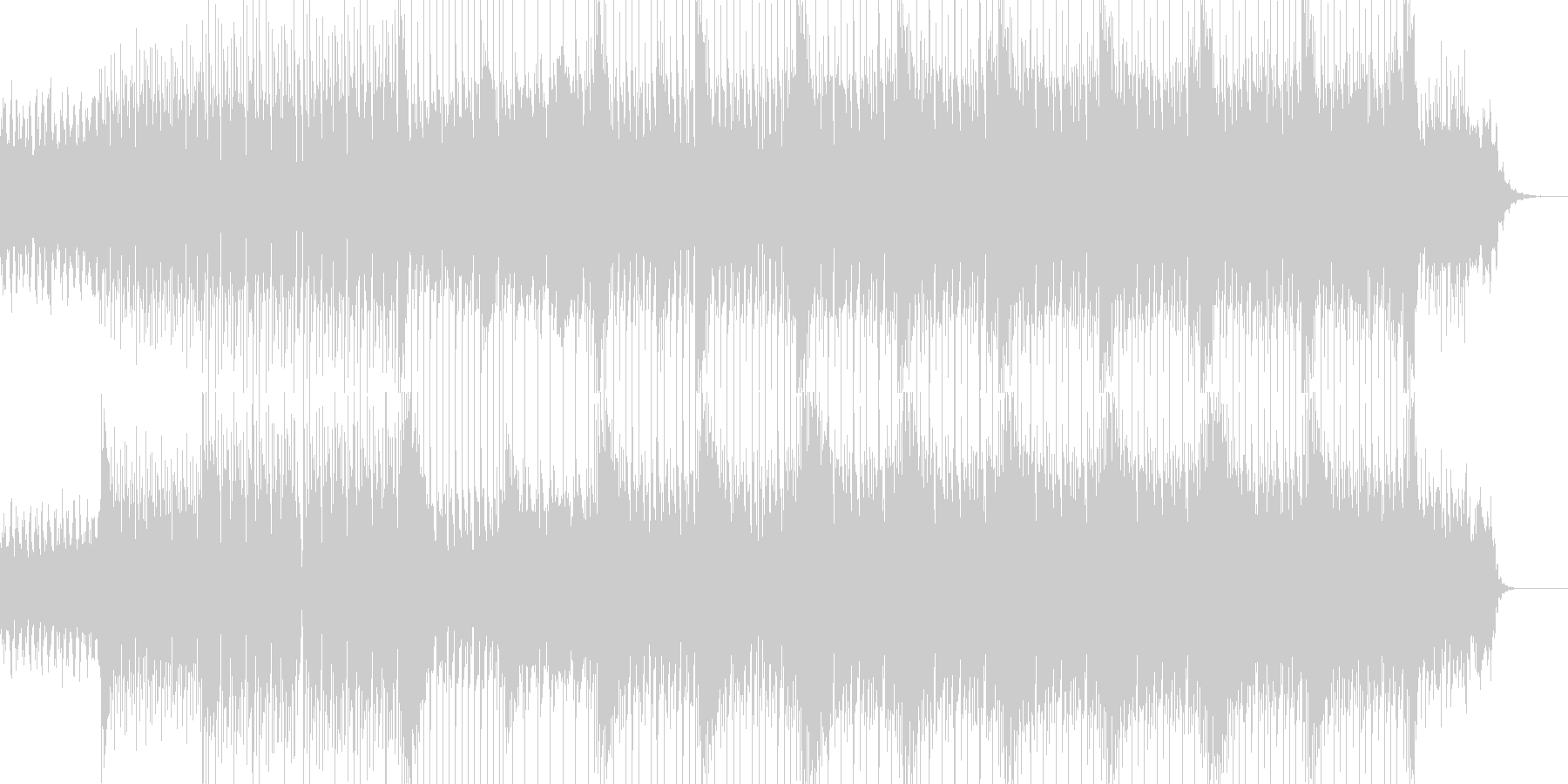 怪しげで疾走感のあるカッコイイ曲の未再生の波形