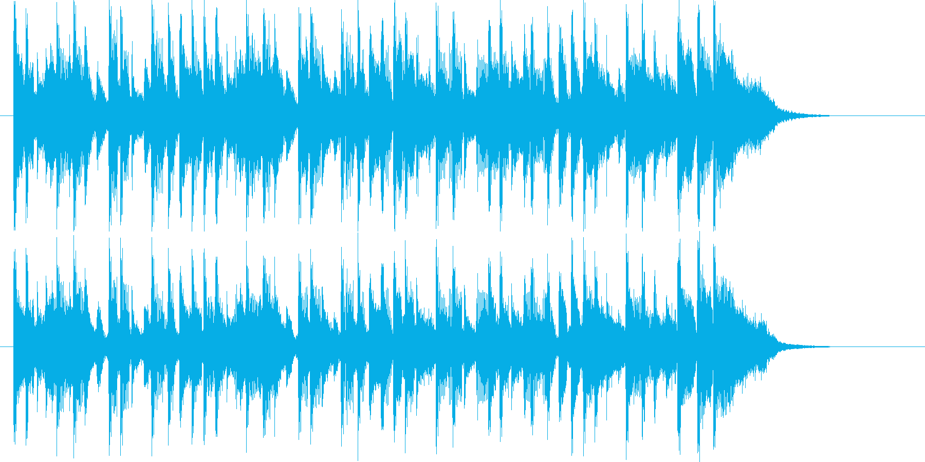 明るいポップスのバンドのジングル曲の再生済みの波形
