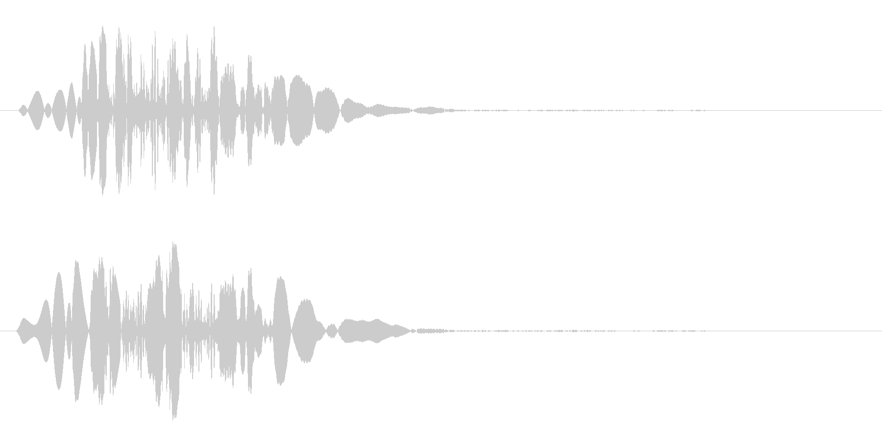 物が落ちた時の効果音の未再生の波形