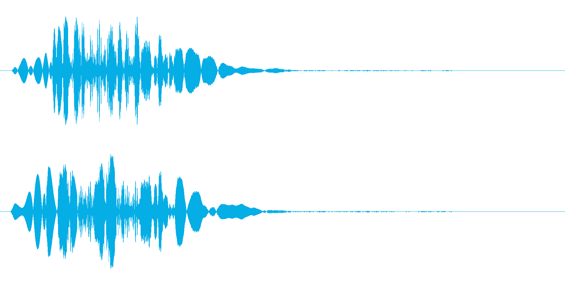物が落ちた時の効果音の再生済みの波形