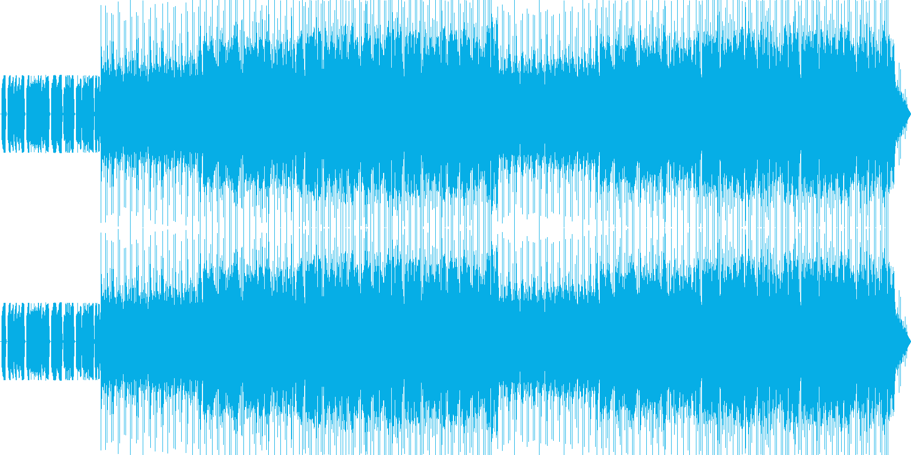 チップチューンによるアニソン風ポップスの再生済みの波形