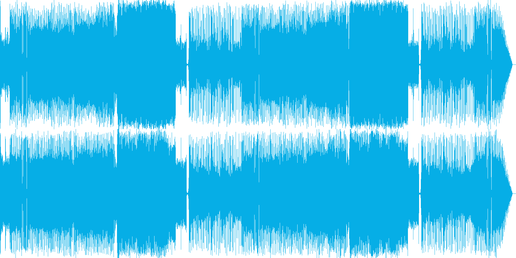 ボス戦に使えそうなロック調の曲です。の再生済みの波形