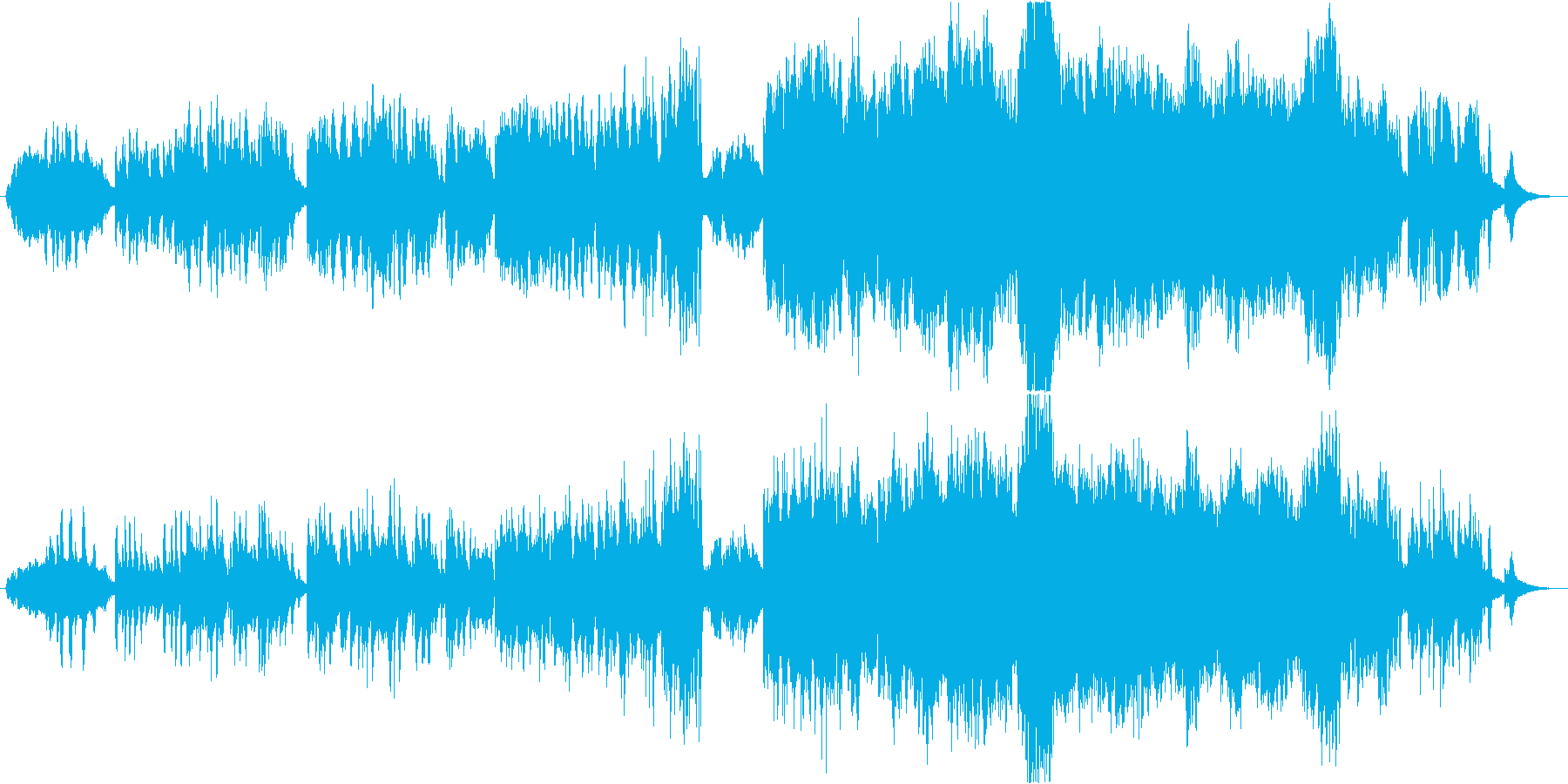 星をイメージしたピアノとストリングスの曲の再生済みの波形