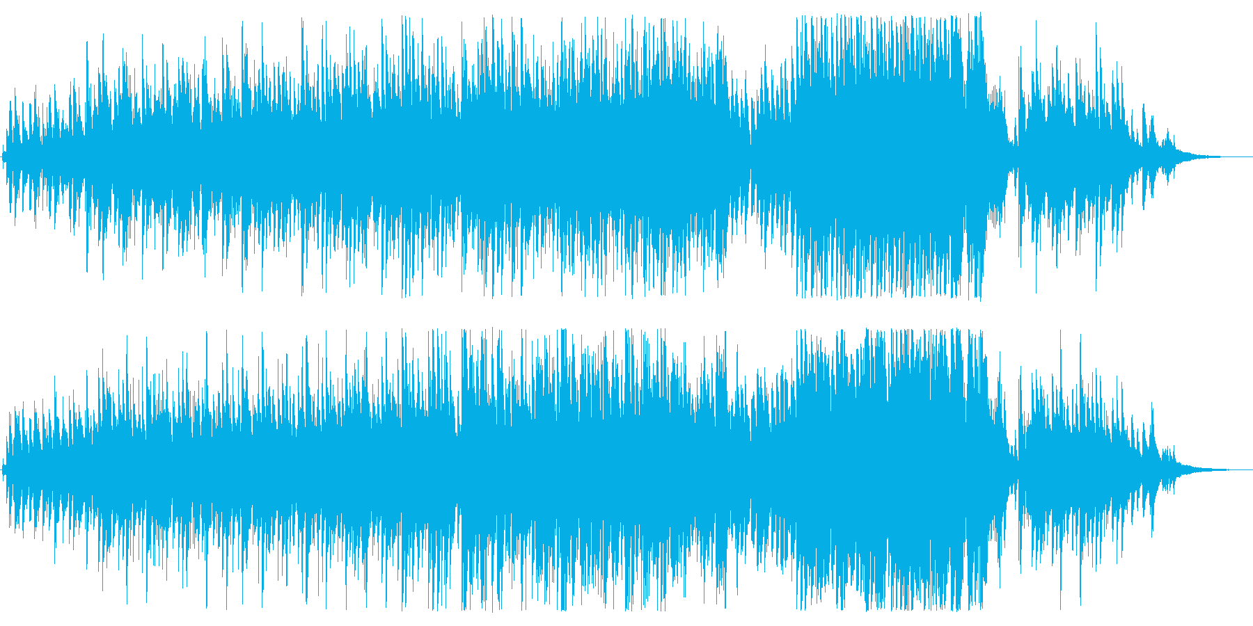 しっとり軽やか、哀愁のあるジャズ風の曲の再生済みの波形