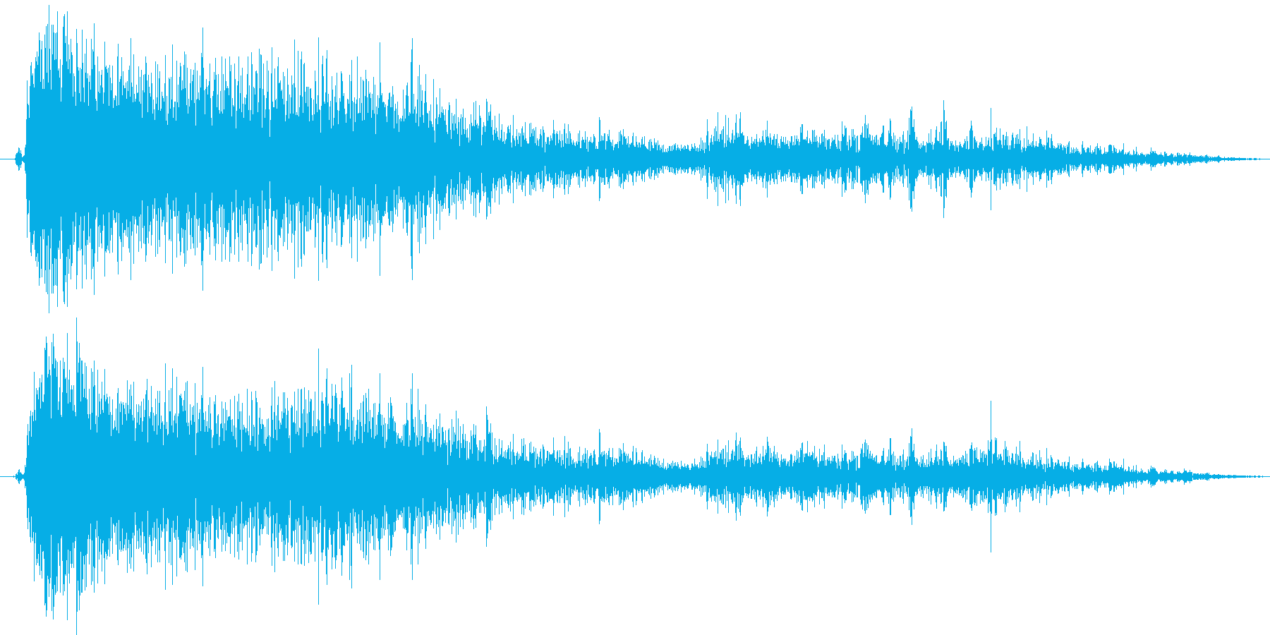【銃声音011】ライフルの発砲音03の再生済みの波形