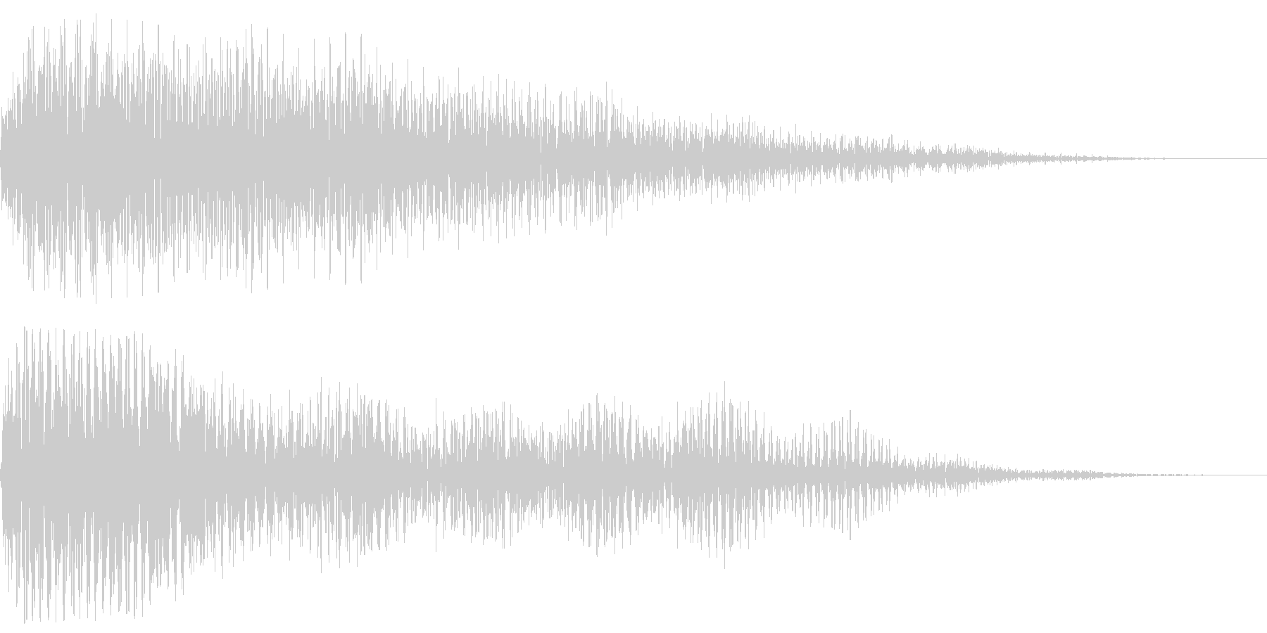 ホラーにありそうな効果音です。暗く低い…の未再生の波形