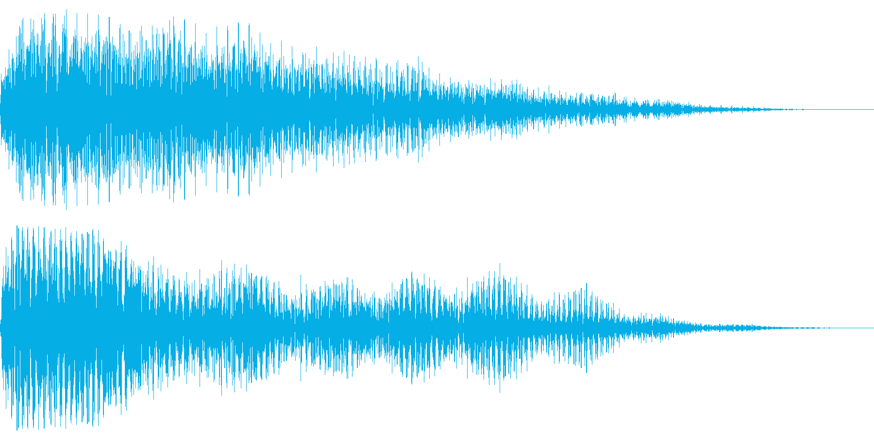 ホラーにありそうな効果音です。暗く低い…の再生済みの波形