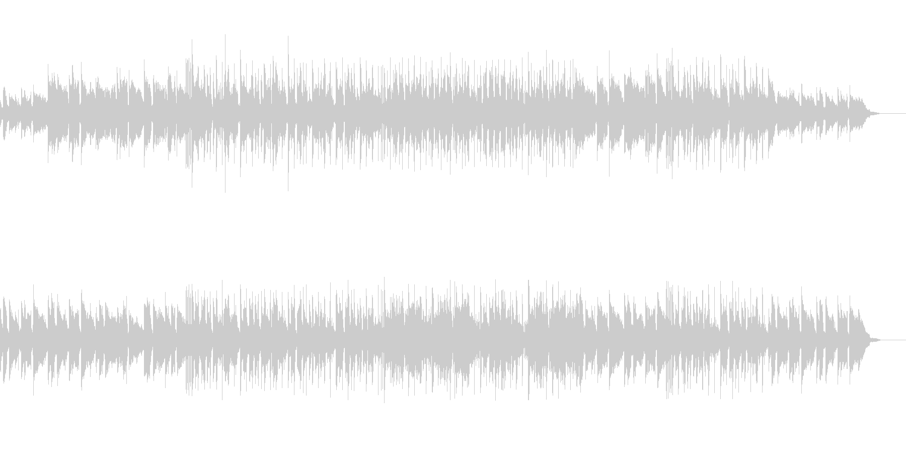 優しく気だるいアコースティックギターの曲の未再生の波形