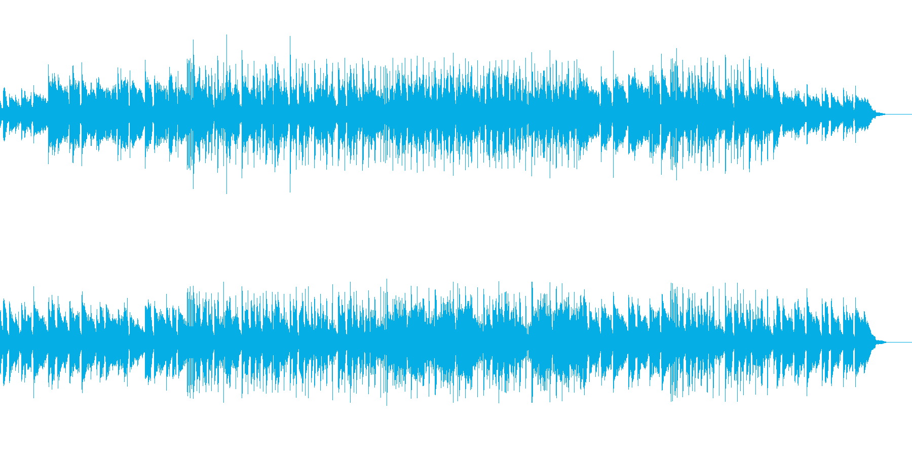 優しく気だるいアコースティックギターの曲の再生済みの波形