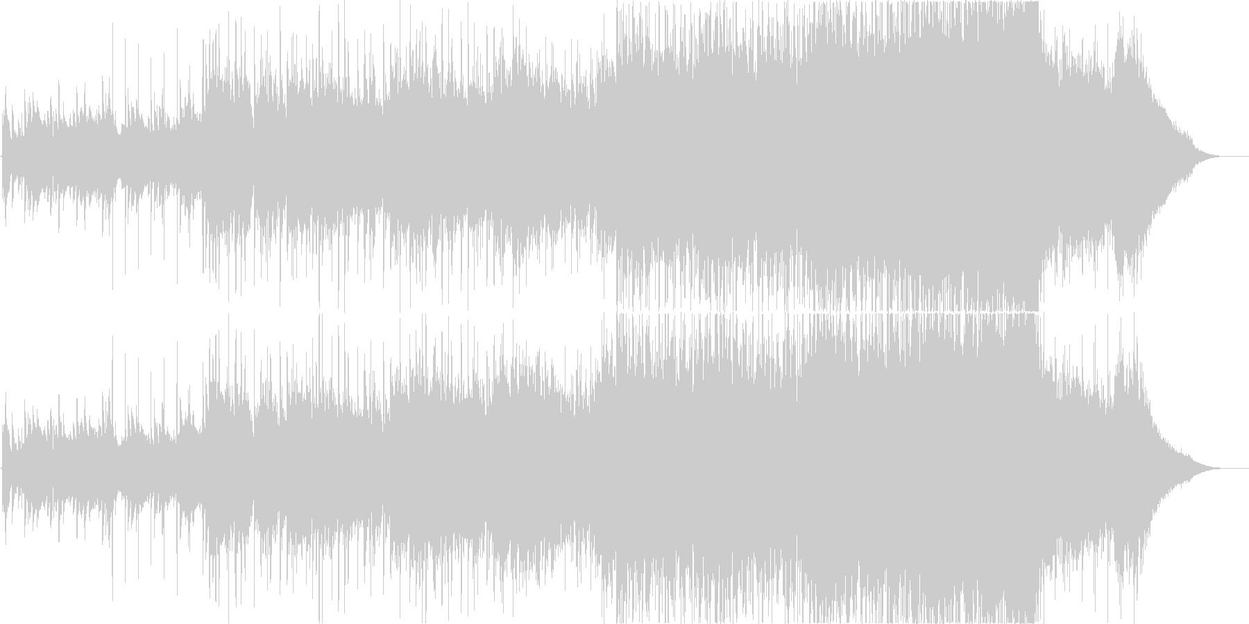 アコギとストリングスの重厚感のある曲の未再生の波形