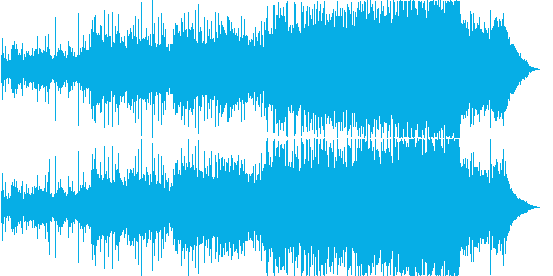 アコギとストリングスの重厚感のある曲の再生済みの波形