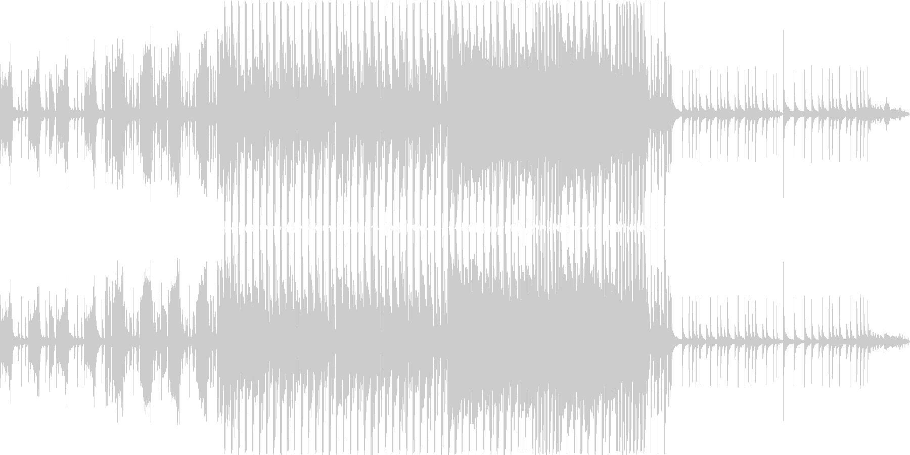 楽しいエンディング曲。クイズ番組風の未再生の波形