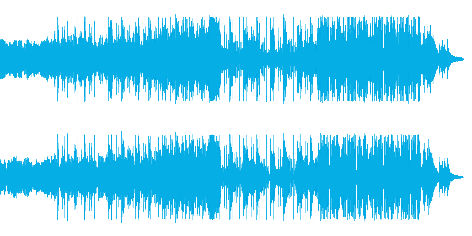 ピアノの音色が綺麗で幻想的な曲の再生済みの波形