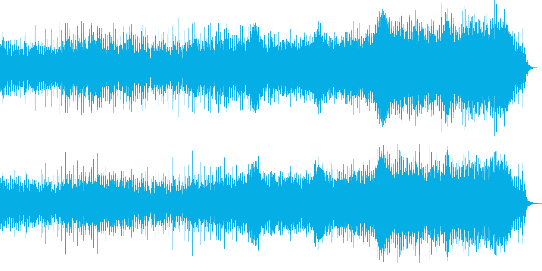 普段の生活で使える慌ただしいBGMの再生済みの波形