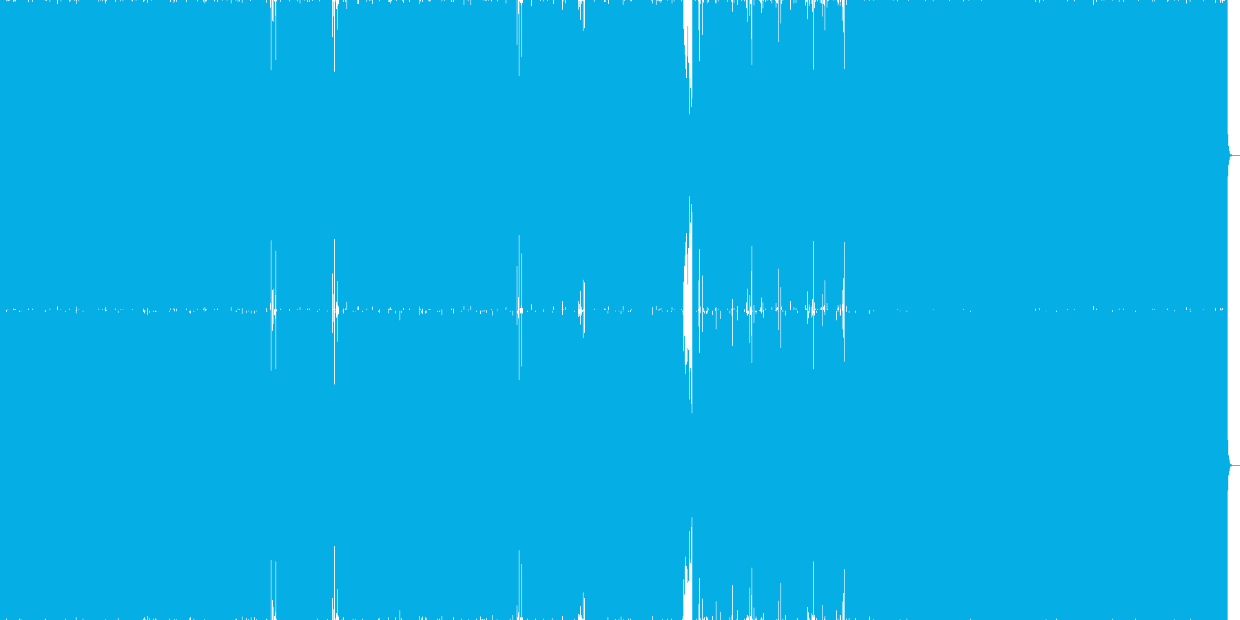 ハードなロックインストの再生済みの波形