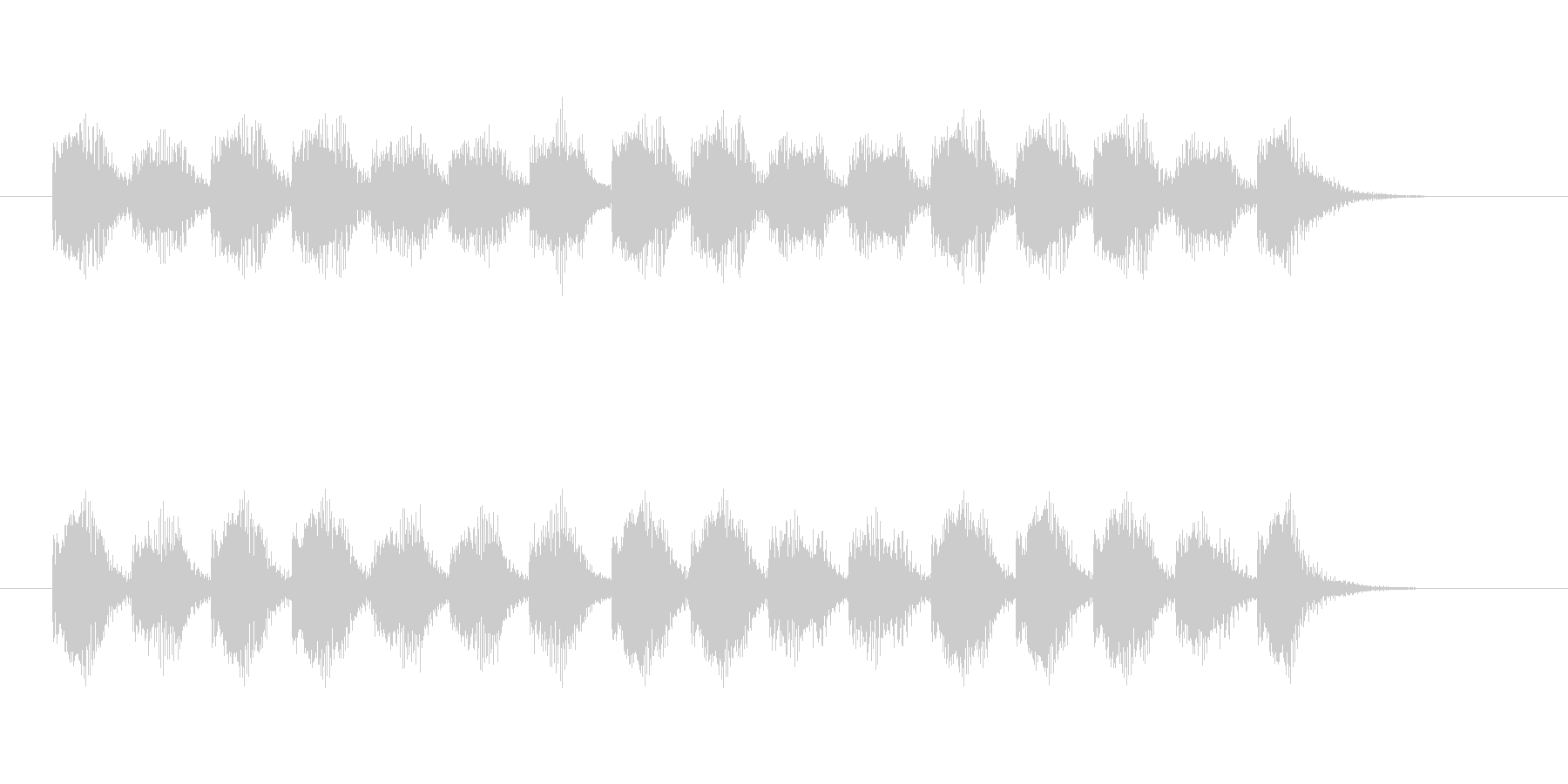 ブーブーブーというアラート音の未再生の波形