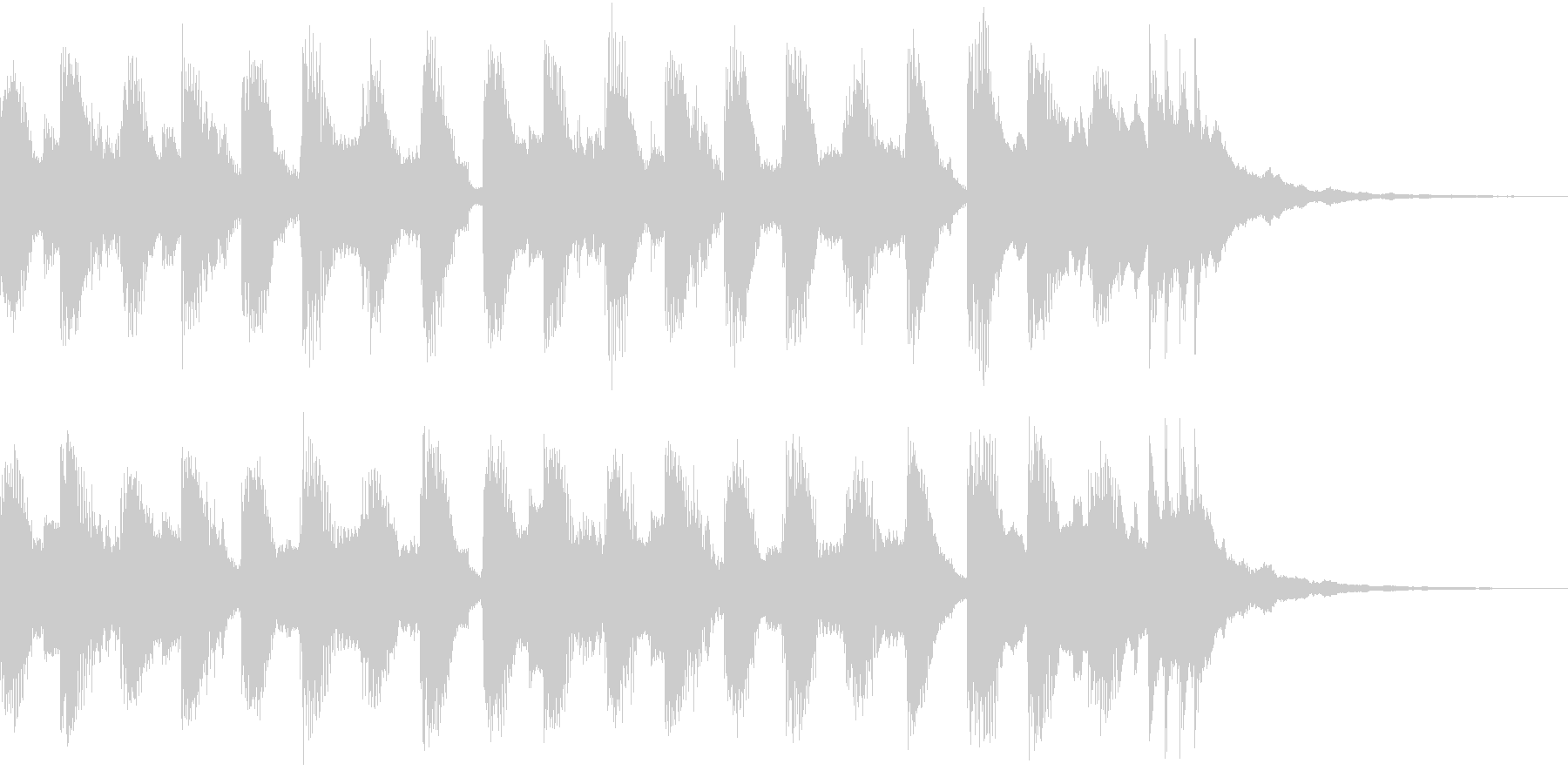軽快で疾走感があるテクノ系のシンセ曲の未再生の波形