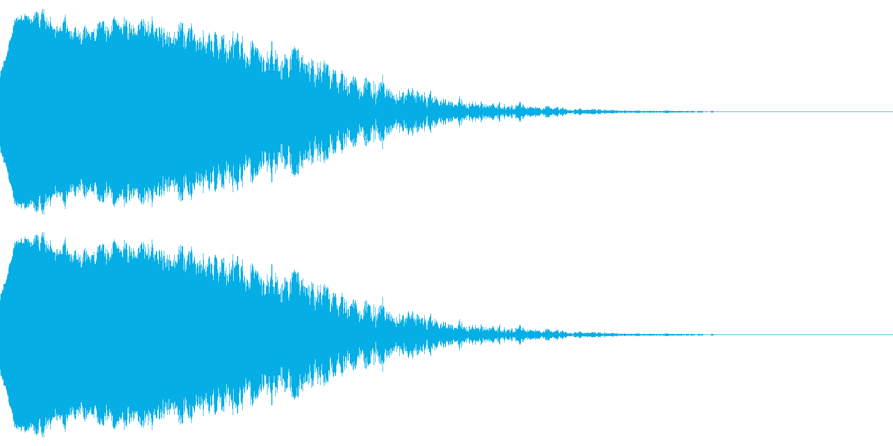 アニメにありそうな爆発音1(ちゅどーん)の再生済みの波形