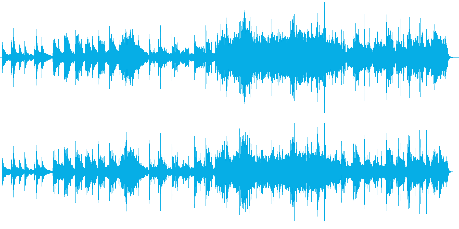 夏の切なさを感じさせる壮大な曲の再生済みの波形