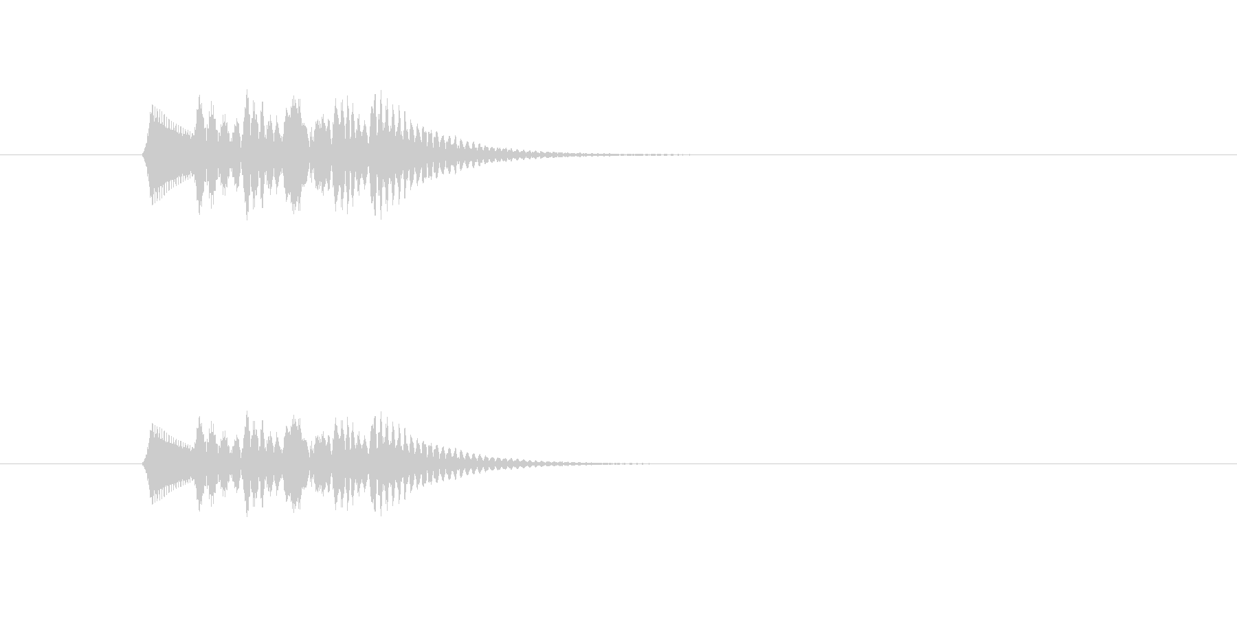 ポロロロロン(ピアノの音)の未再生の波形