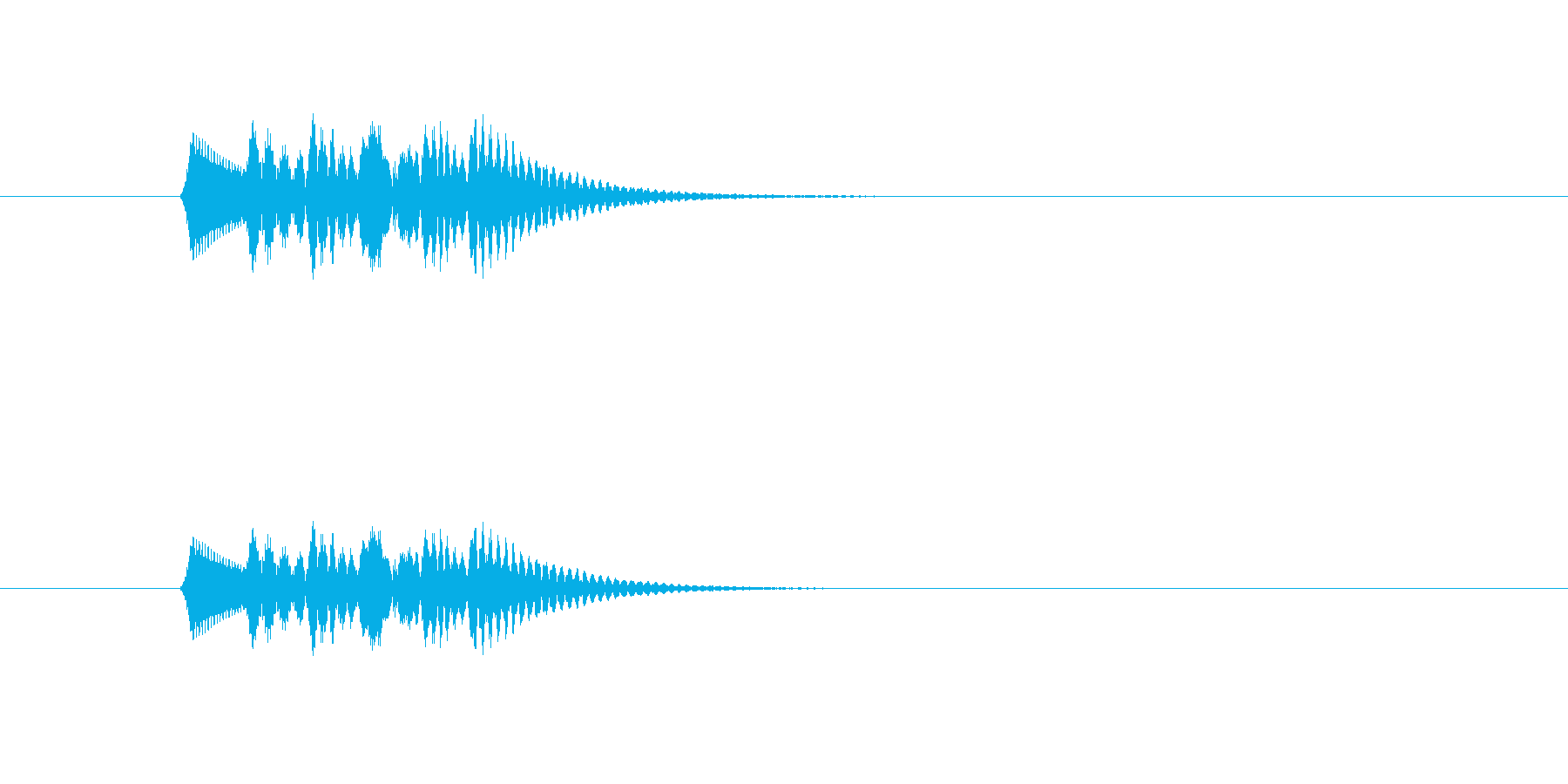 ポロロロロン(ピアノの音)の再生済みの波形