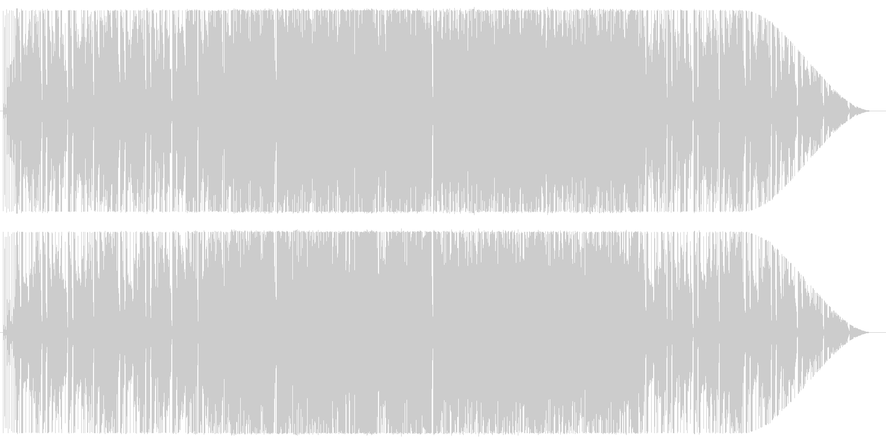 たくましく、優雅な雰囲気のブラス楽曲の未再生の波形