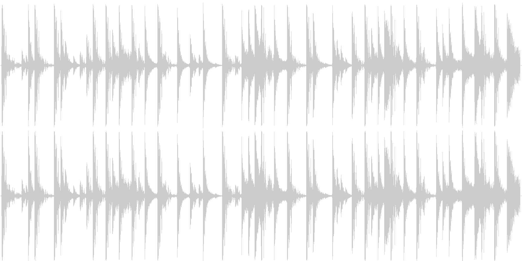 ロックのドラムをイメージした楽曲です。の未再生の波形
