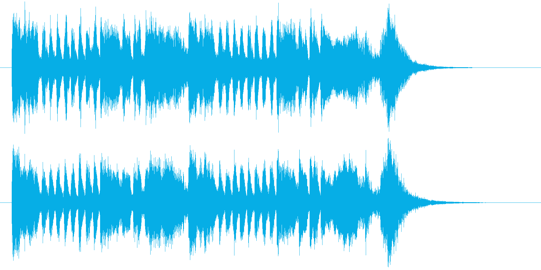 ファンファーレのジングル。の再生済みの波形