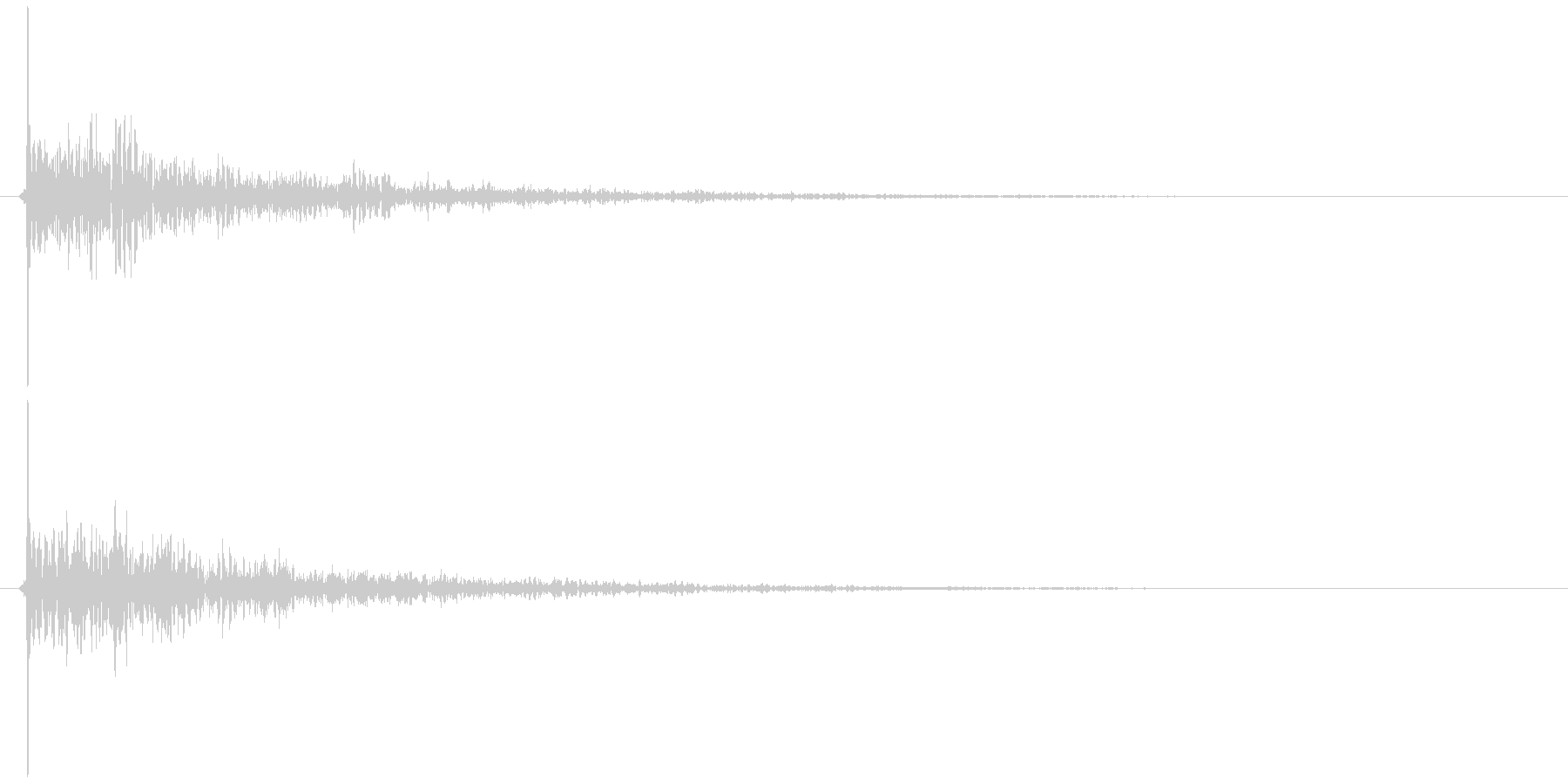 バーン(響き)の未再生の波形