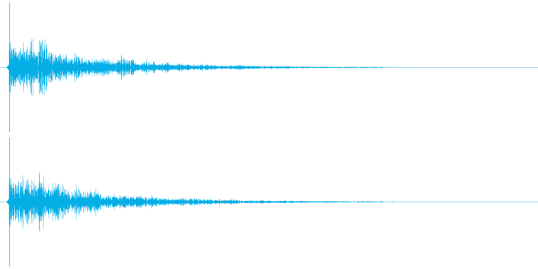 バーン(響き)の再生済みの波形