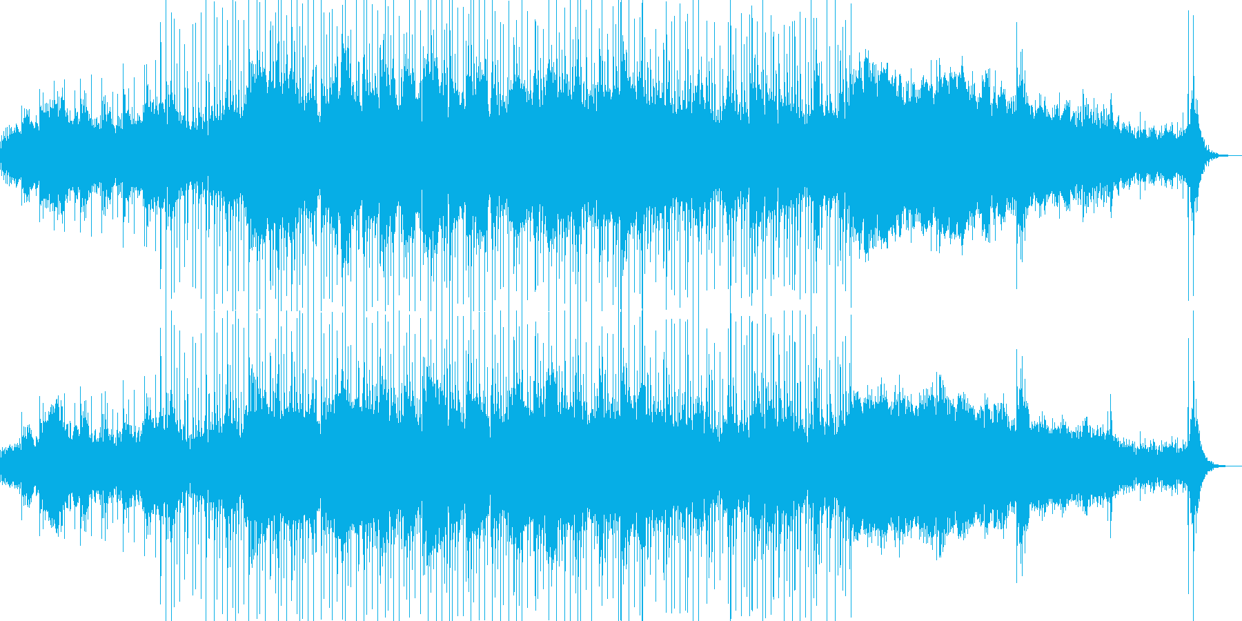 寂寥感のあるゆったりした曲の再生済みの波形