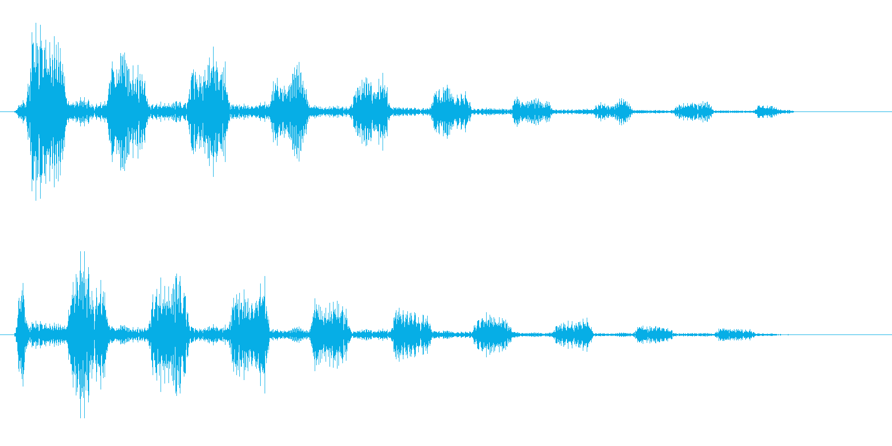 ピロピロリ(クリック音)の再生済みの波形
