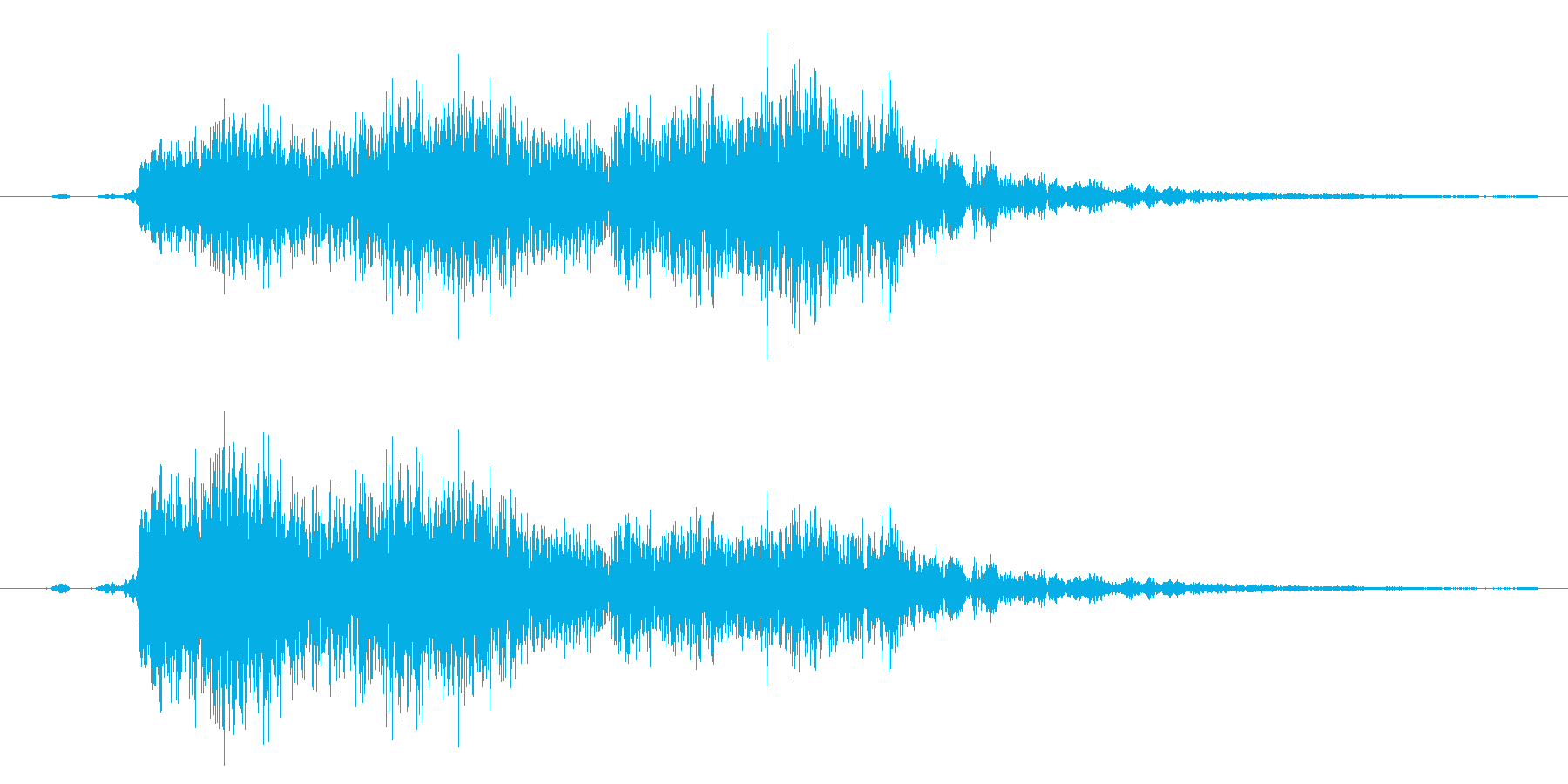 剣や刀の剣戟/抜刀/斬撃に最適な効果音!の再生済みの波形