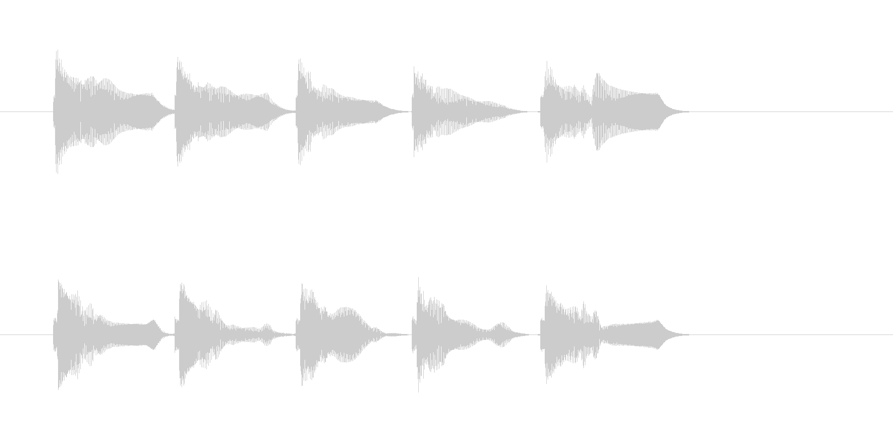 バネ_はねる_バウンド音の未再生の波形