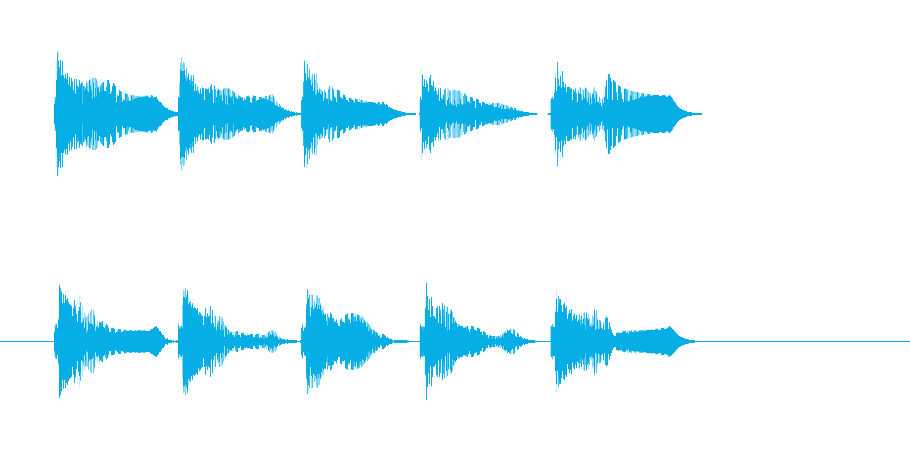 バネ_はねる_バウンド音の再生済みの波形