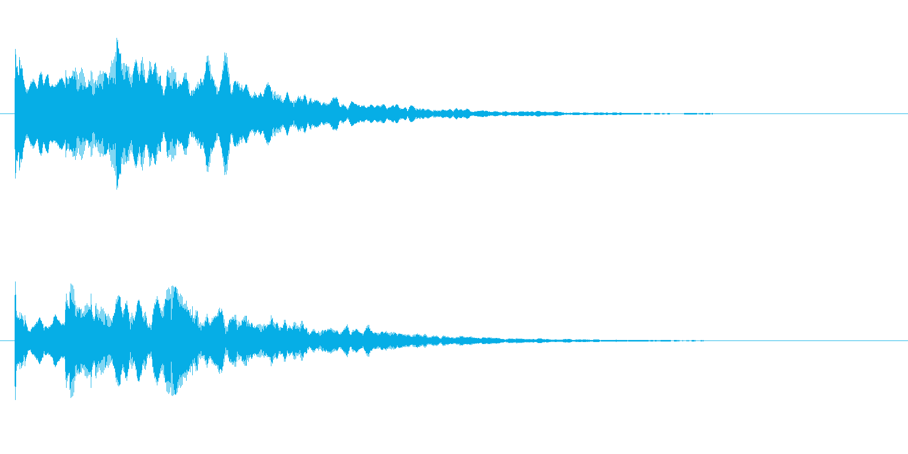 場面転換の音の再生済みの波形