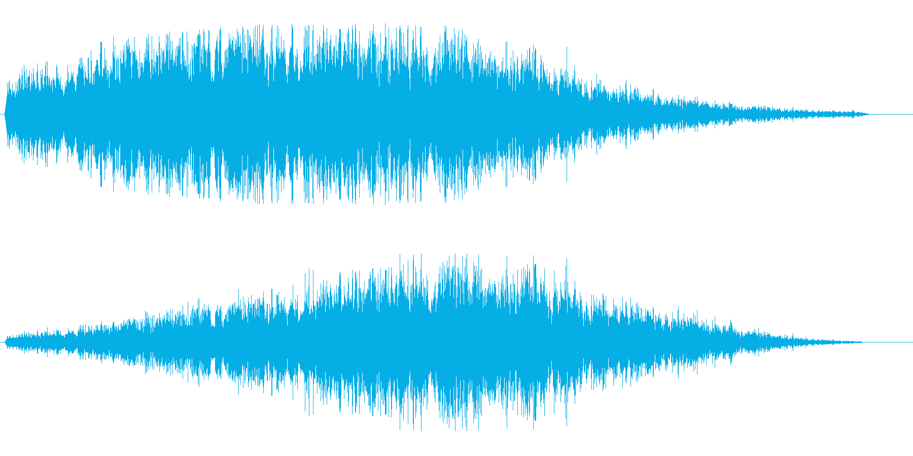 ヒューン(飛行物体の通過音)の再生済みの波形