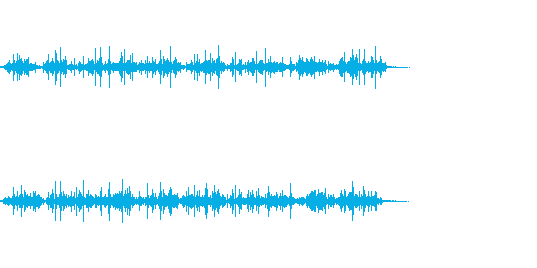 記者会見のシャッター音の再生済みの波形