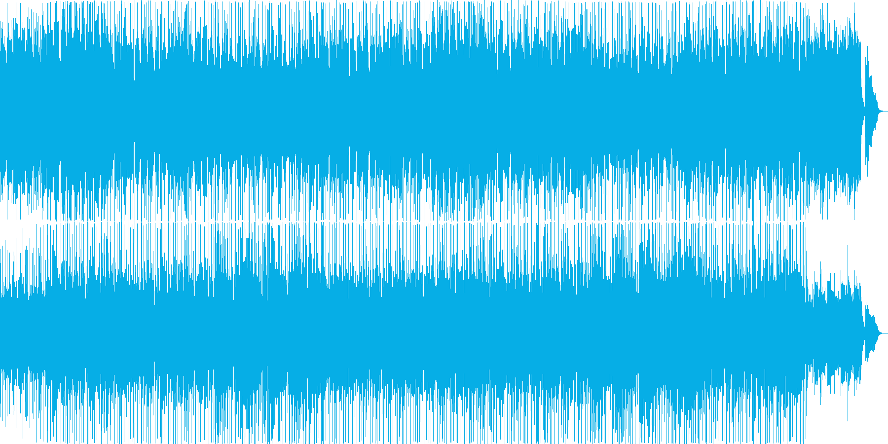 落ち着く中にも軽い高揚感がある曲の再生済みの波形