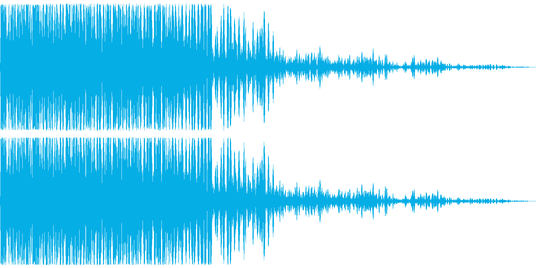 ドカーン(爆発音と煙)の再生済みの波形