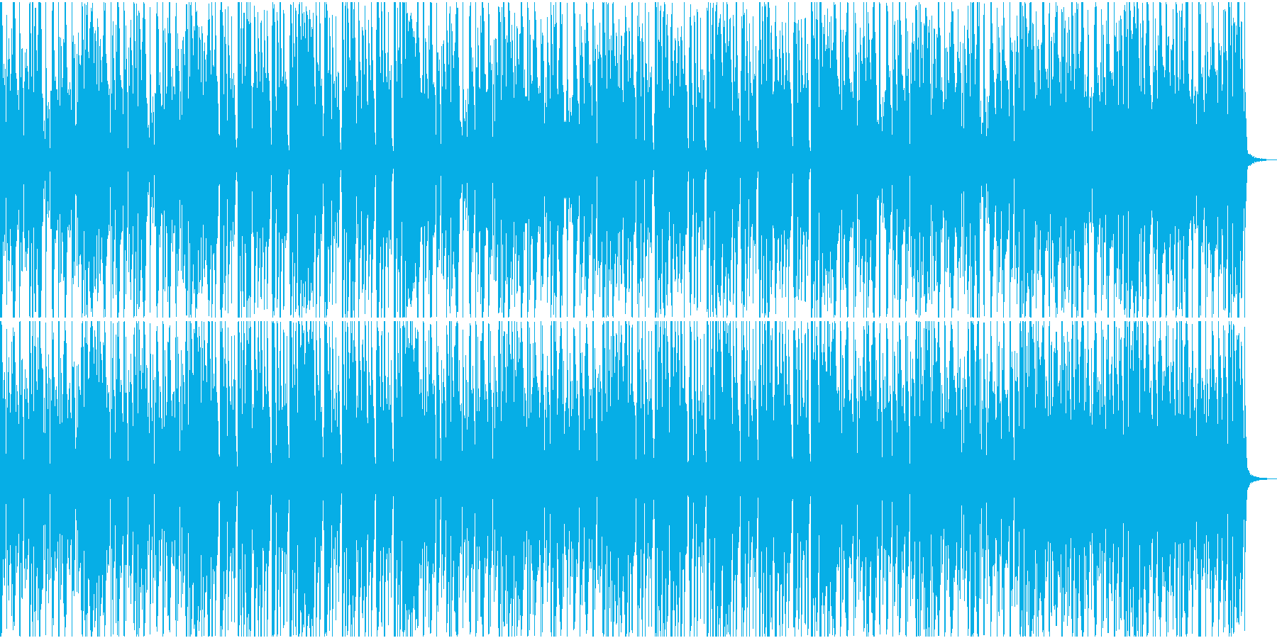 ノリノリなファンクBGMの再生済みの波形