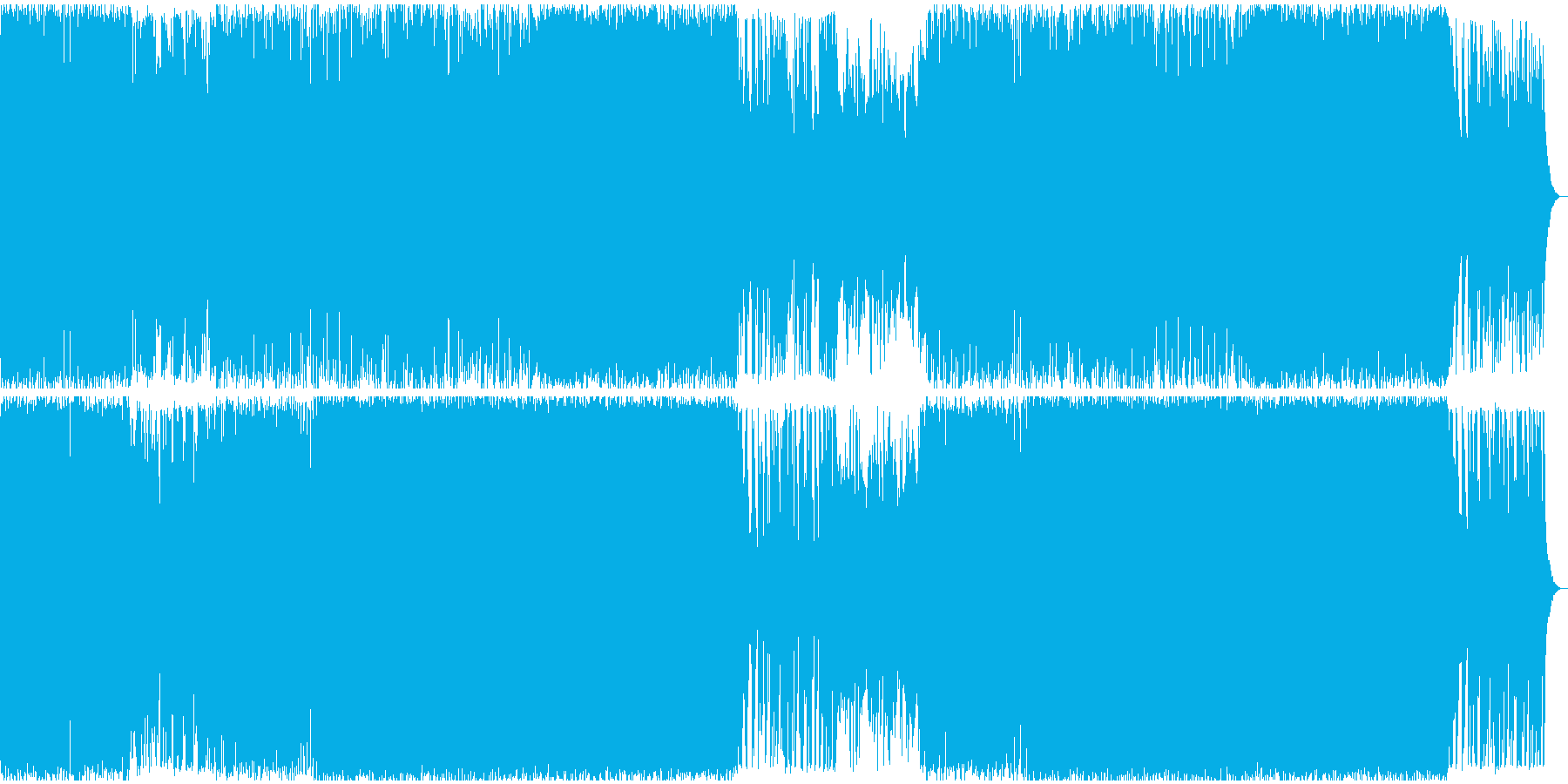冒険ファンタジー系のオープニング楽曲の再生済みの波形