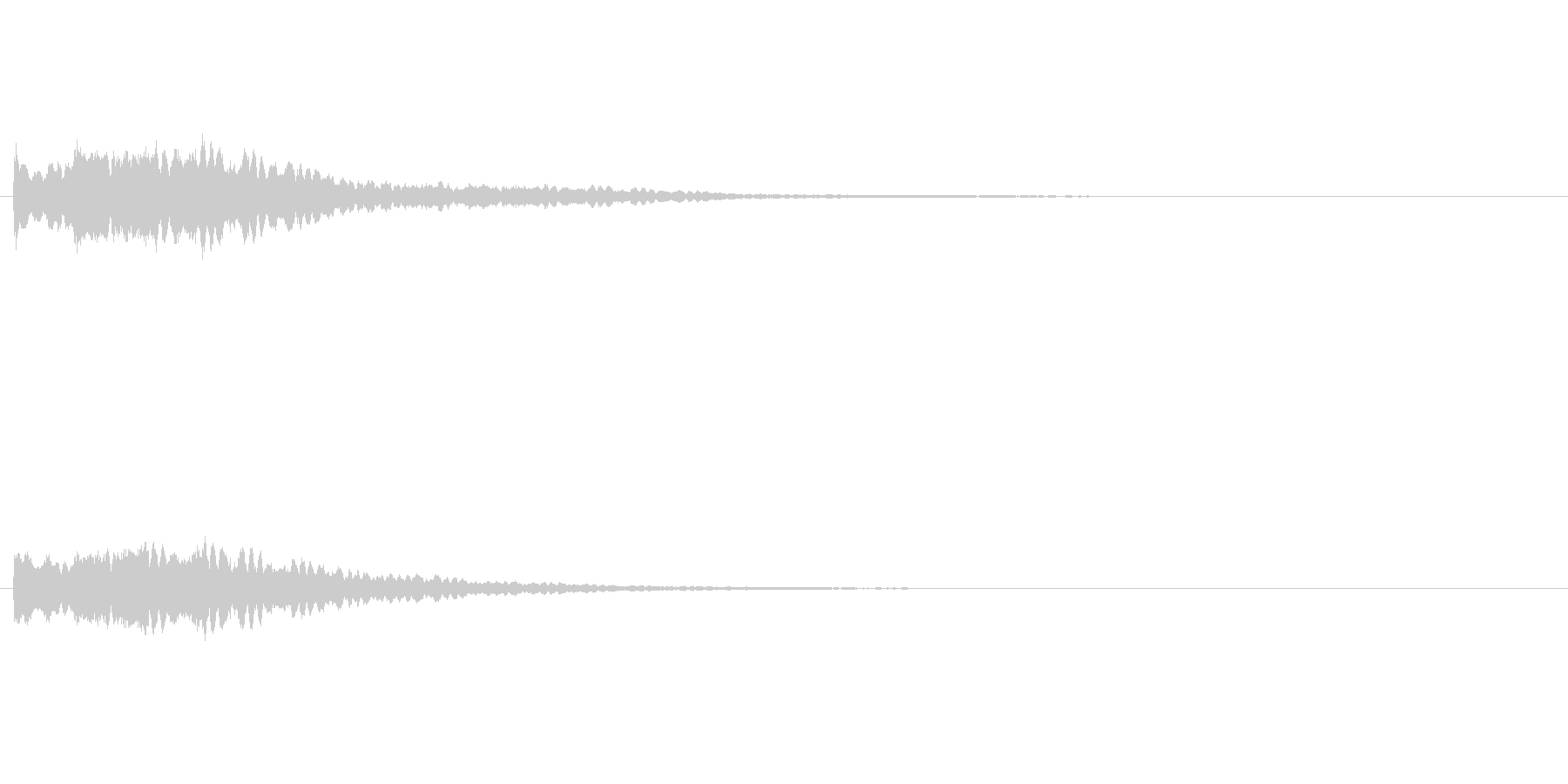 キラキラした起動音の未再生の波形