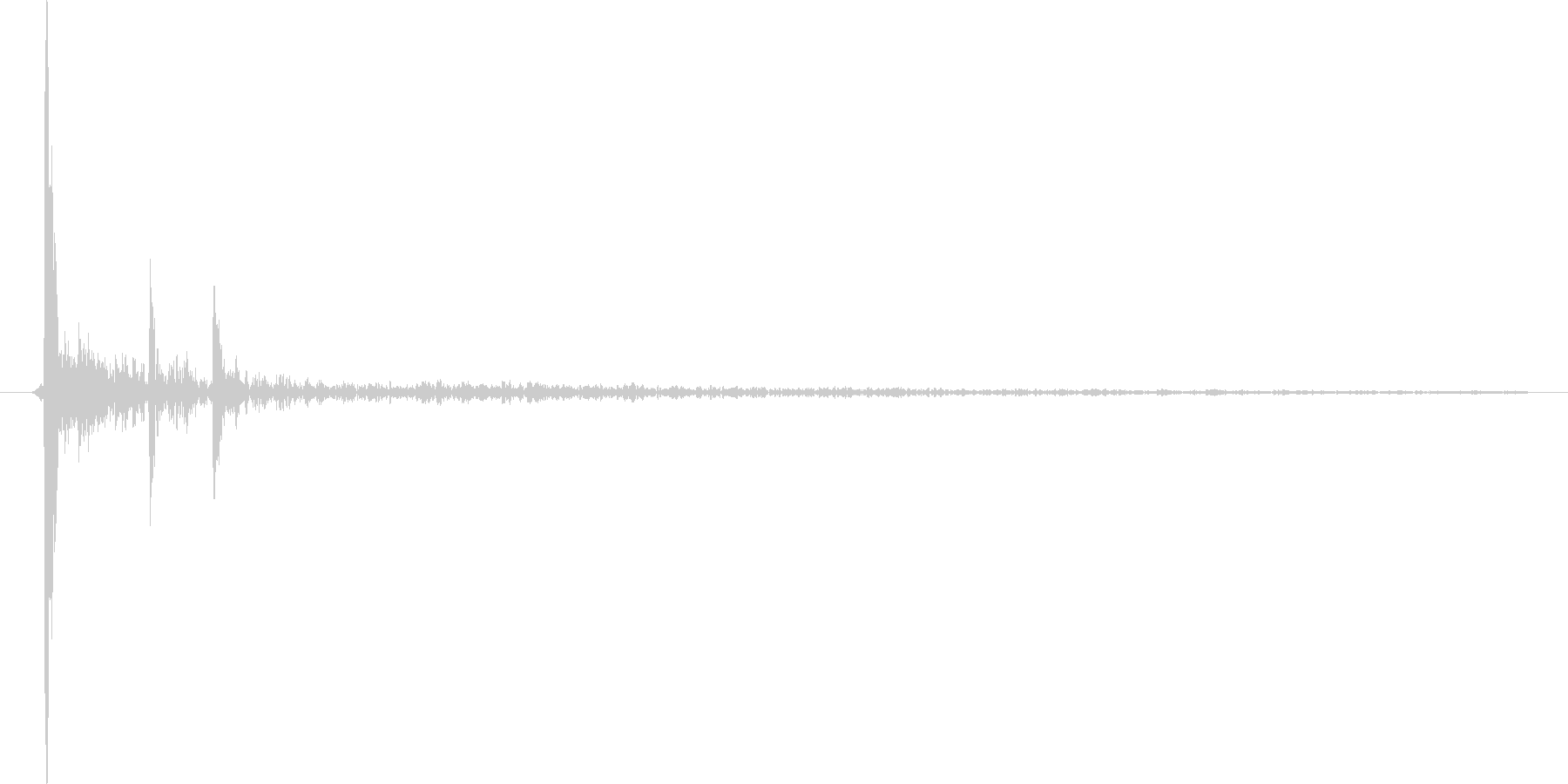 水滴、水の落ちる音です 14の未再生の波形