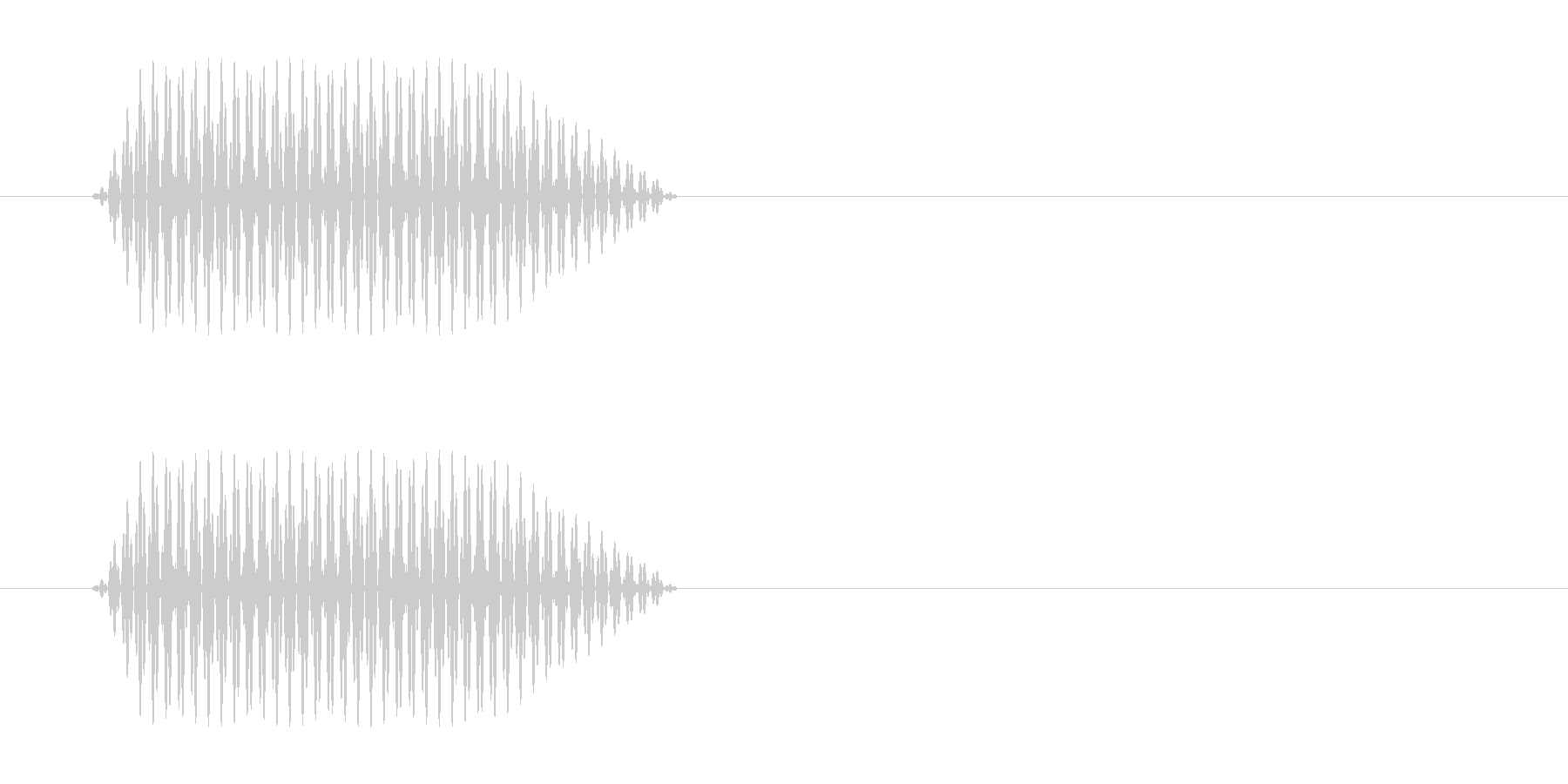 ピッ(電話のキー音)の未再生の波形