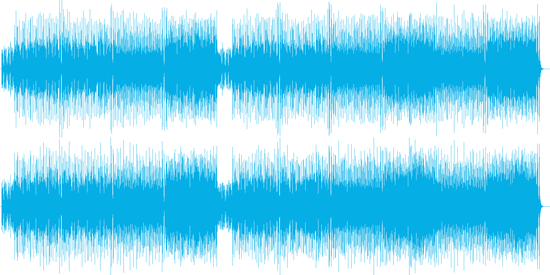 ほのぼの爽やかなシンセサイザー曲の再生済みの波形