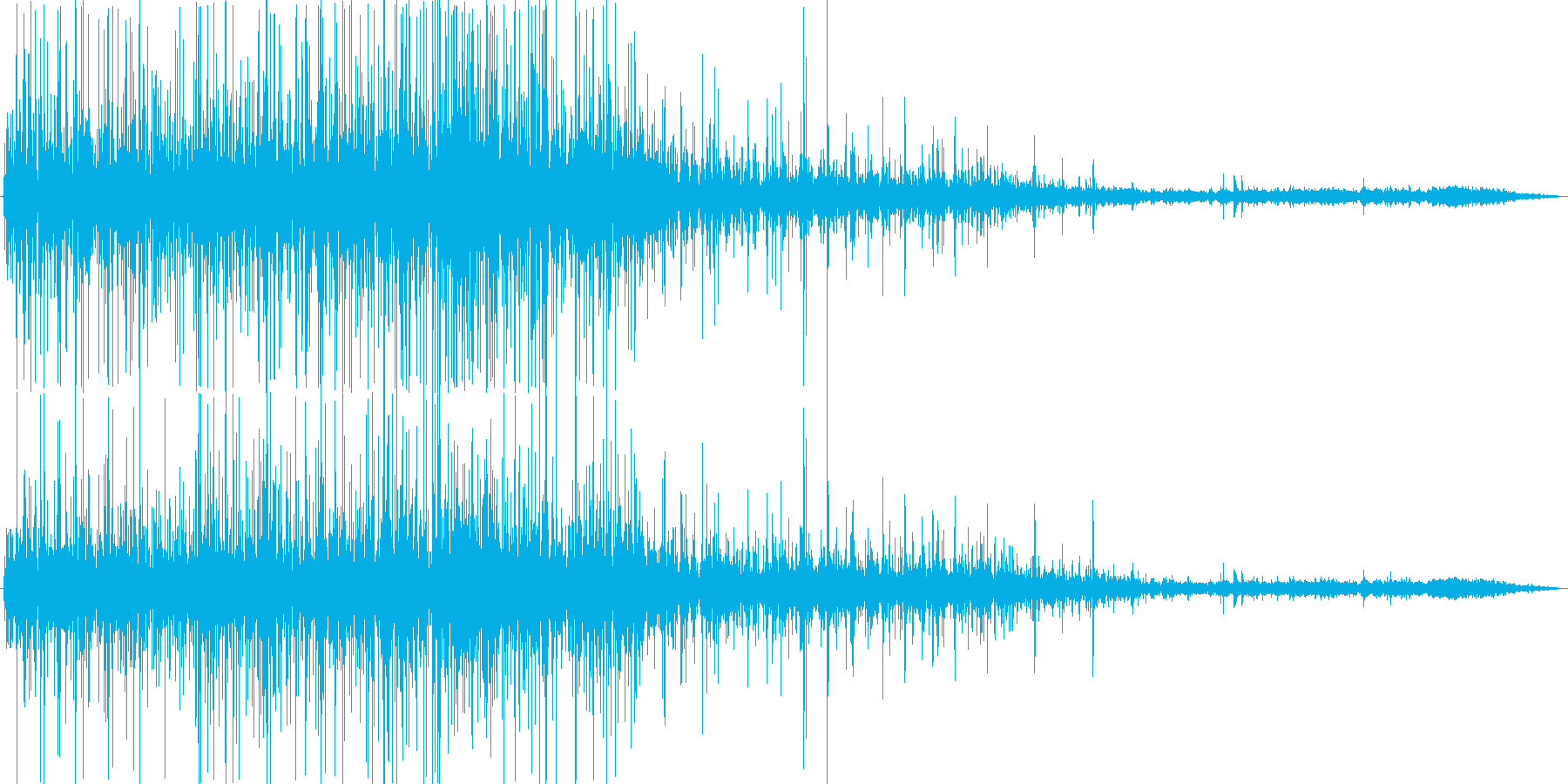 揚げ物の音の再生済みの波形