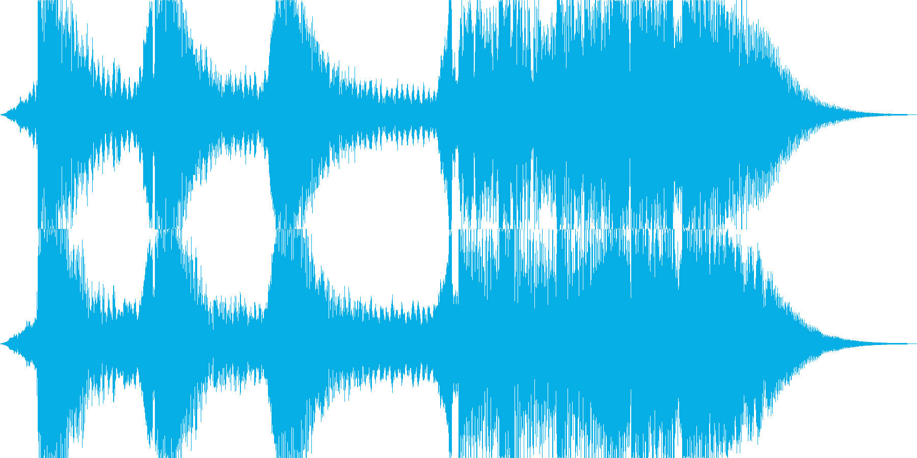 サイファイのダークでSF的な衝撃音2の再生済みの波形