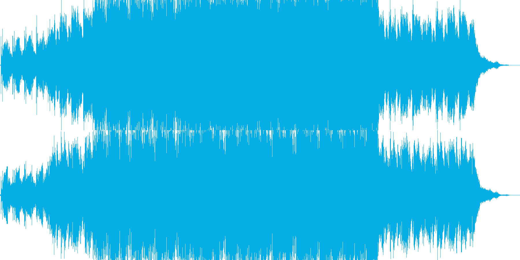 廃退的で悲しげなBGMの再生済みの波形